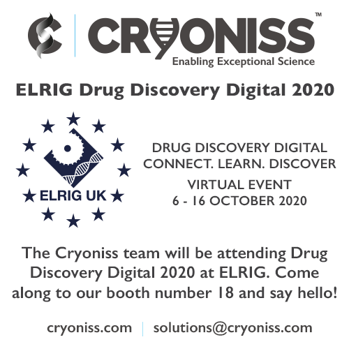 Cryoniss is exhibiting at ELRIG DDD2020