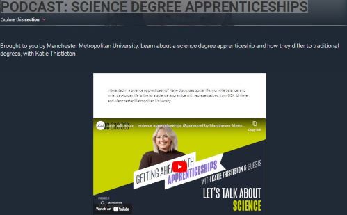 UCAS Podcast with Manchester Met  - Science Degree Apprenticeships